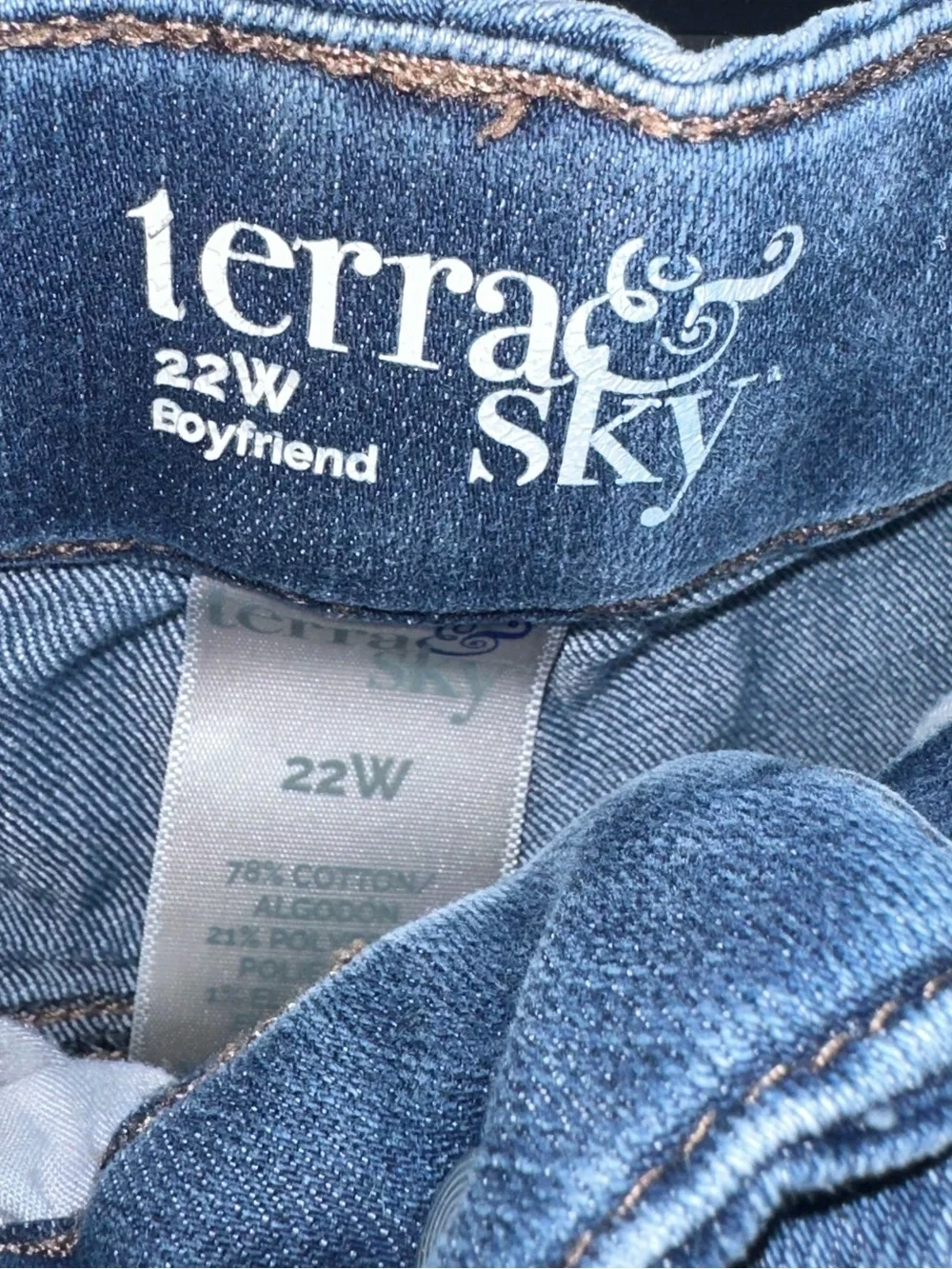 Terra & sky boyfriend cropped 22W